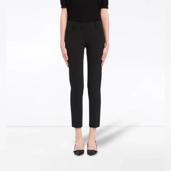 PRADA Technical Fabric Low-Rise Trouser Pants Black Designer Luxury Women’s 12